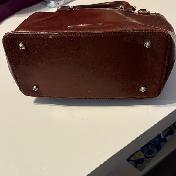 Brahmin Rich Brown Leather Brahmin Mini Schooner leather handbag in brown - Picture 10 of 12